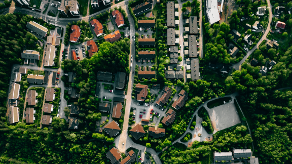 Ilmakuva asuinalueesta