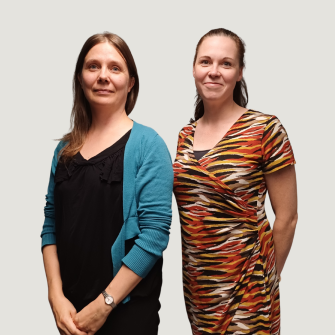 Vuokko Laukka ja Johanna Herttuainen