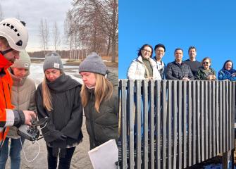 Project participants on the field: RA1 in water sampling, RA2 and RA3 in biodiversity observation