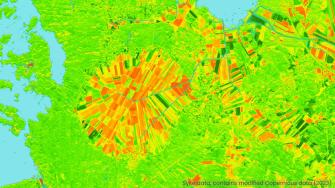 NDVI in Söderfjärden.