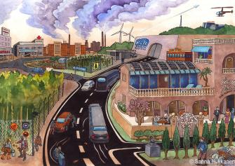 Artistic interpretation of the SSP4 narrative