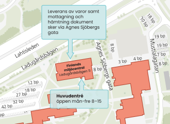 Karta över huvudsverksamhetsstället.