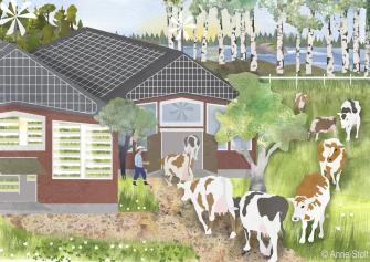 Taiteellinen kuva sopeutumistarinasta