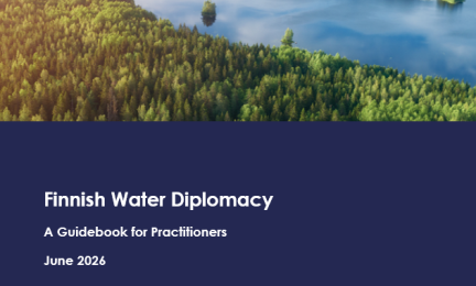 Cover page of the Finnish Water Diplomacy - A guidebook for practitioners.