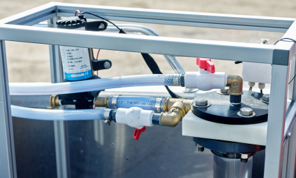 Flow through measurement system.
