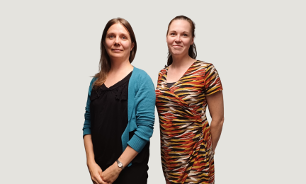 Vuokko Laukka ja Johanna Herttuainen