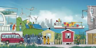 Artistic interpretation of the SSP4 narrative